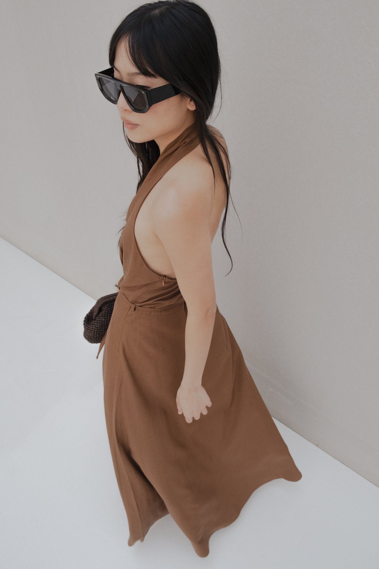 VESTIDO HALTER LINO