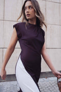 VESTIDO MIDI COMBINADO