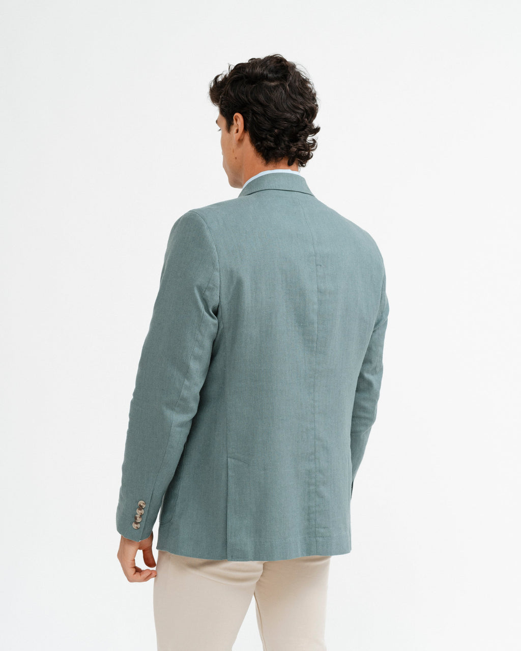 BLAZER CASUAL ESPIGAS VERDE LINO