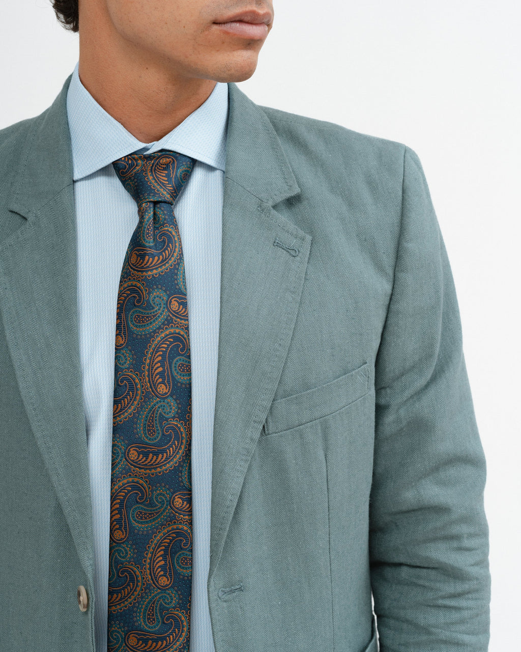 BLAZER CASUAL ESPIGAS VERDE LINO