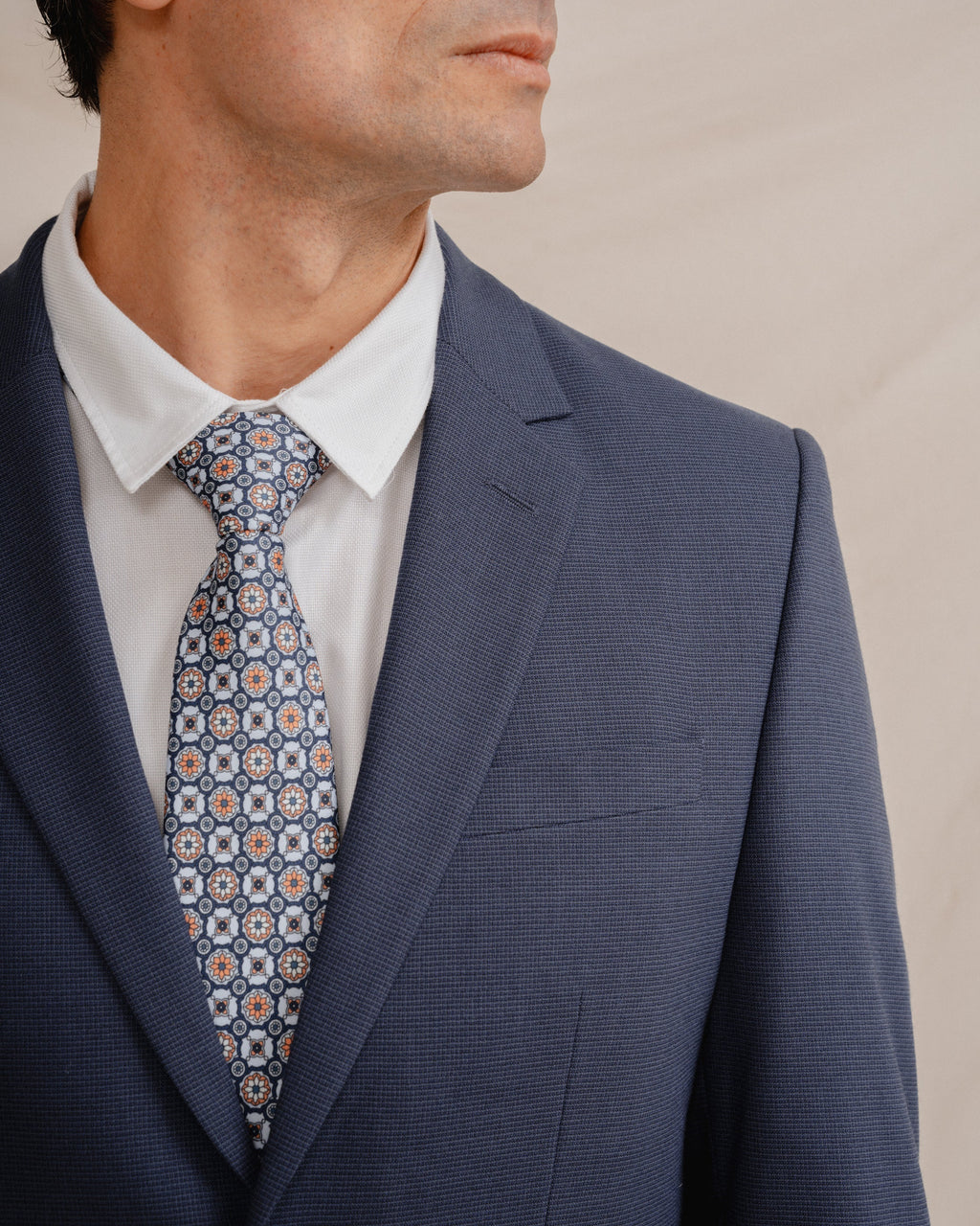 AMERICANA TRAJE ESTRUCTURA AZUL