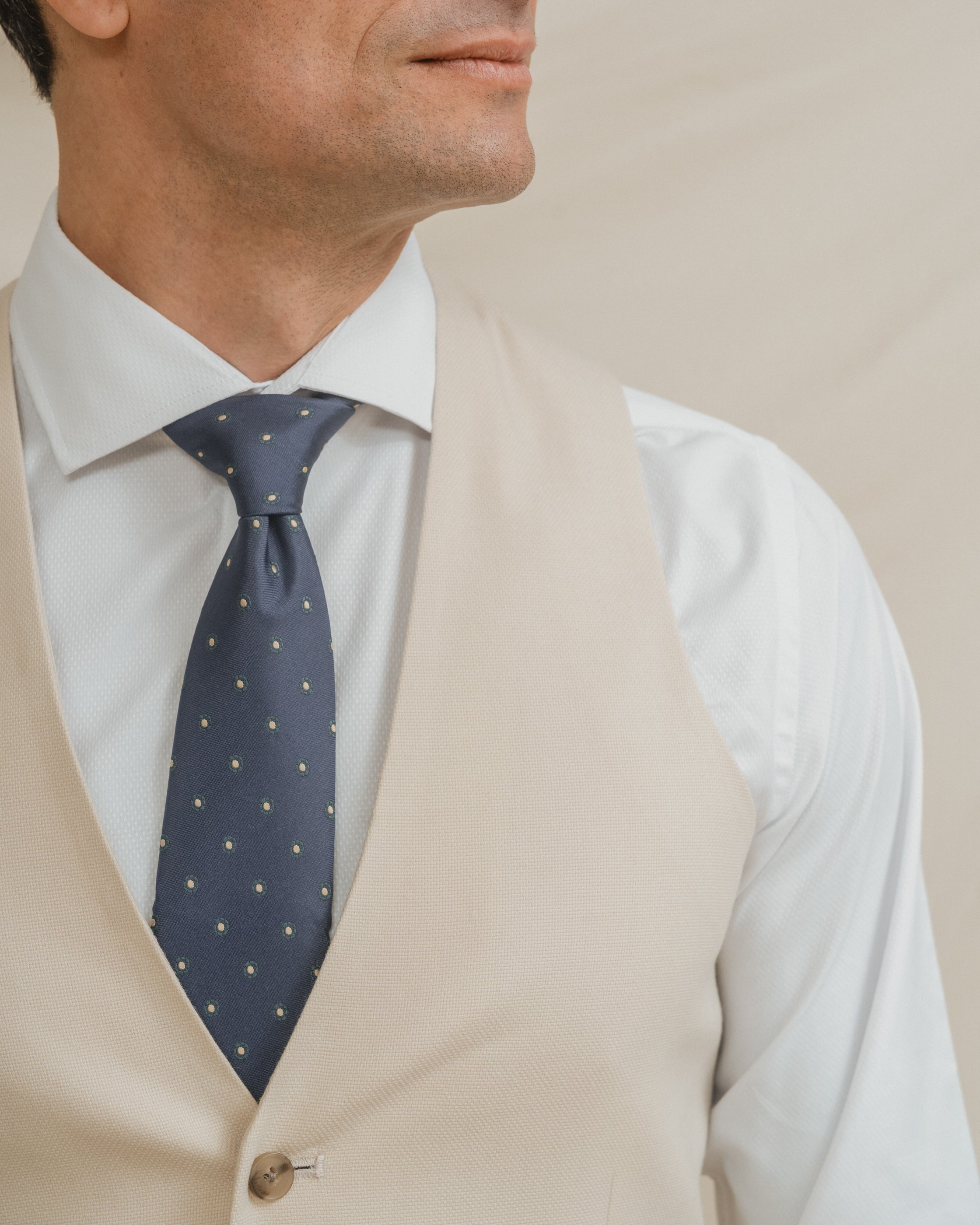 CHALECO TRAJE BEIGE
