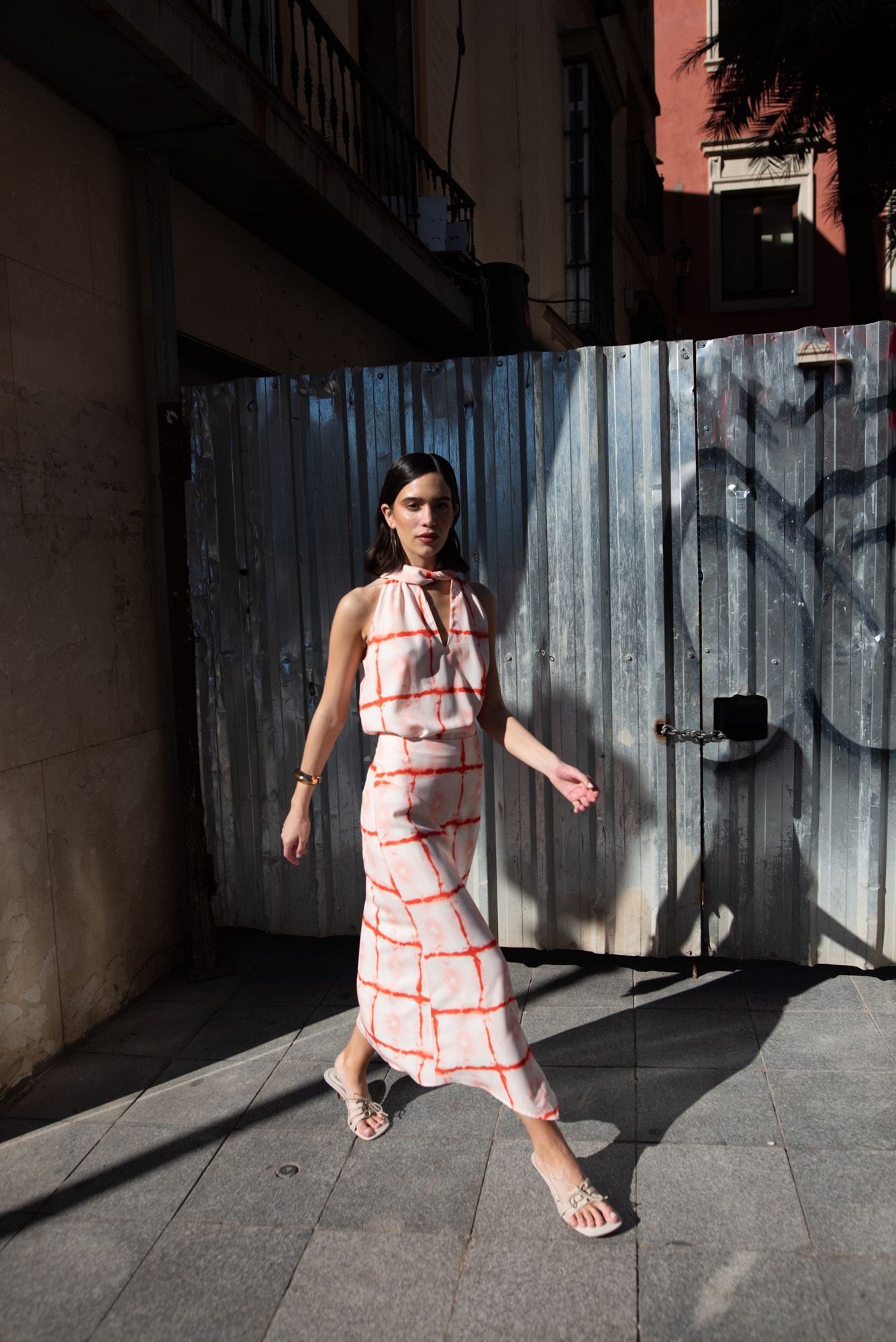 FALDA MIDI ESTAMPADA