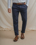 CHINO SLIM PIQUÉ AZUL