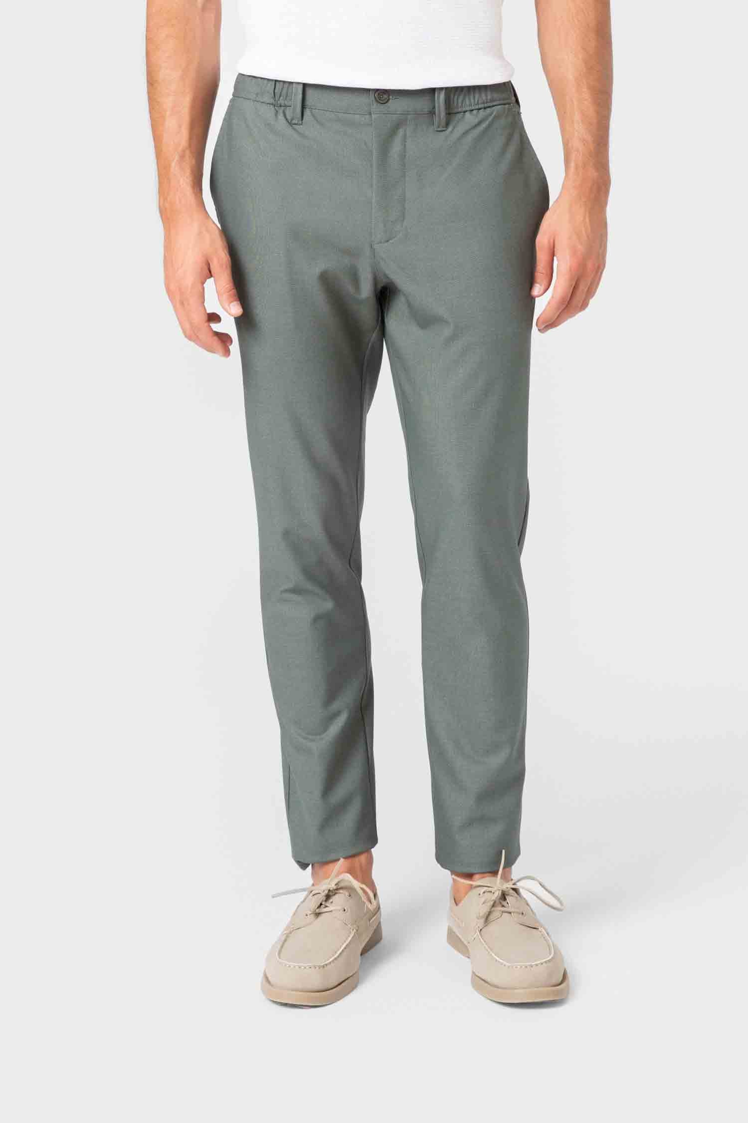 PANTALÓN CASUAL GOMA VESTIR VERDE