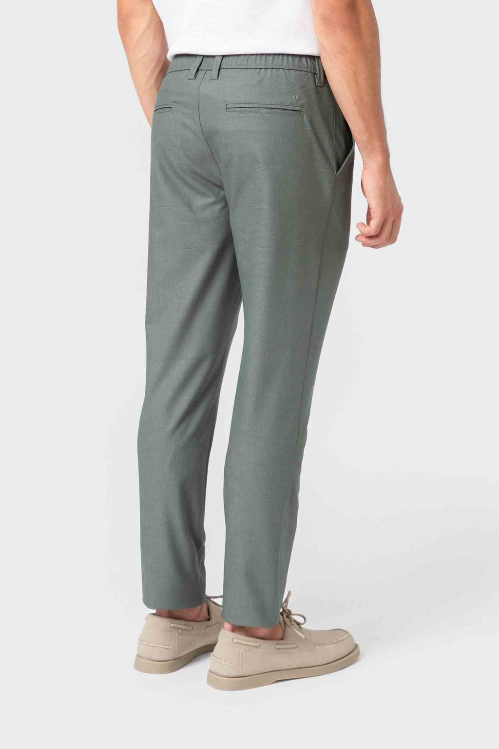 PANTALÓN CASUAL GOMA VESTIR VERDE