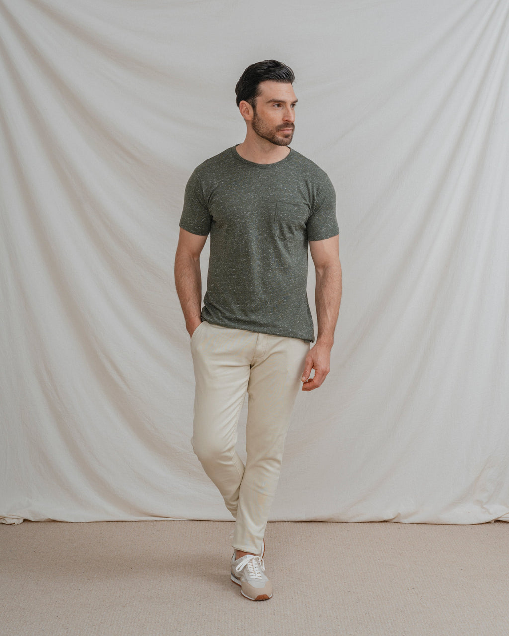 PANTALÓN CHINO SKINNY CROPPED BEIGE