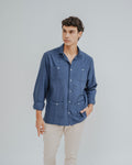 CAMISA CUBANA AZUL