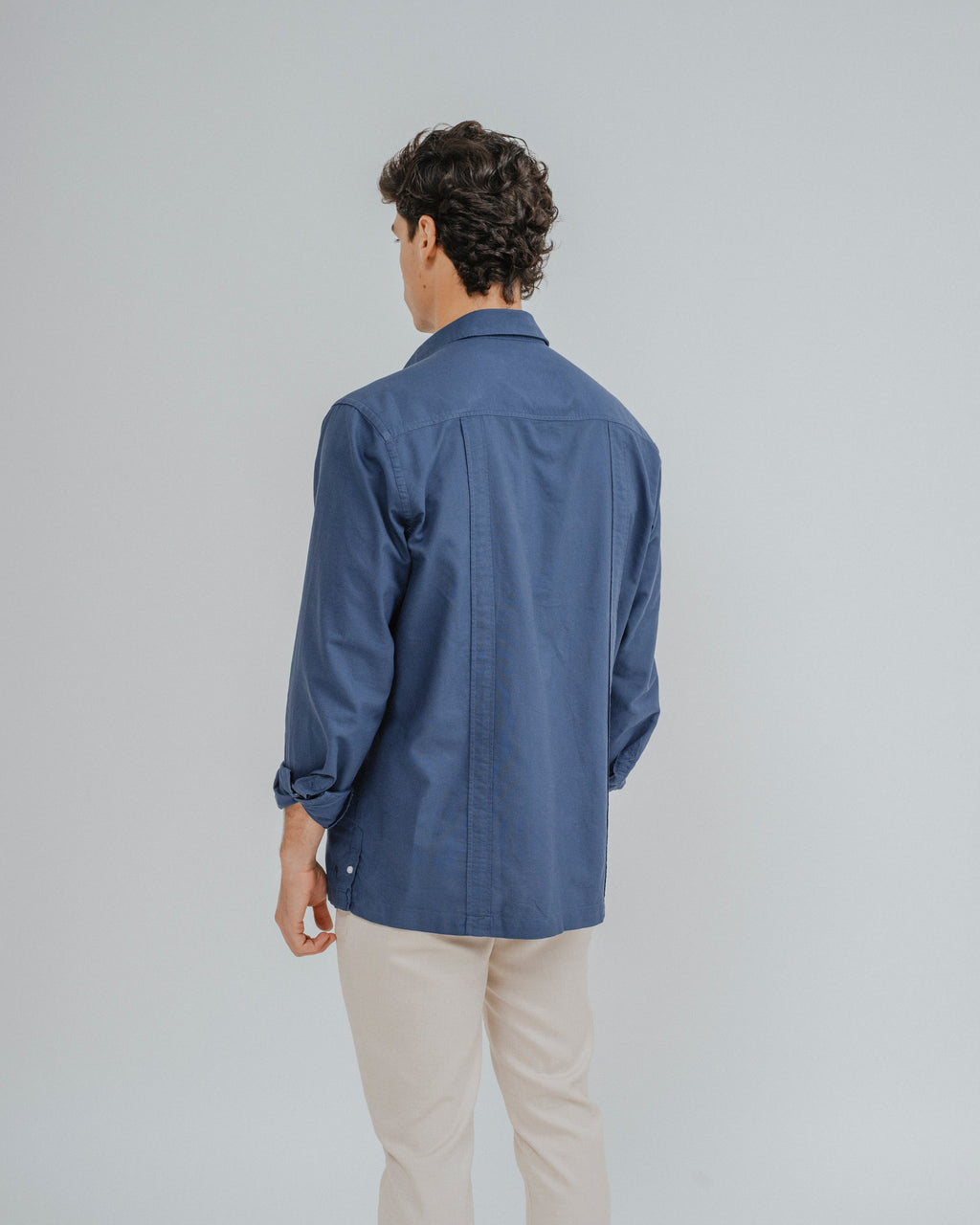 CAMISA CUBANA AZUL