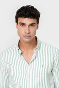 CAMISA ESTRUCTURA RAYA VERDE