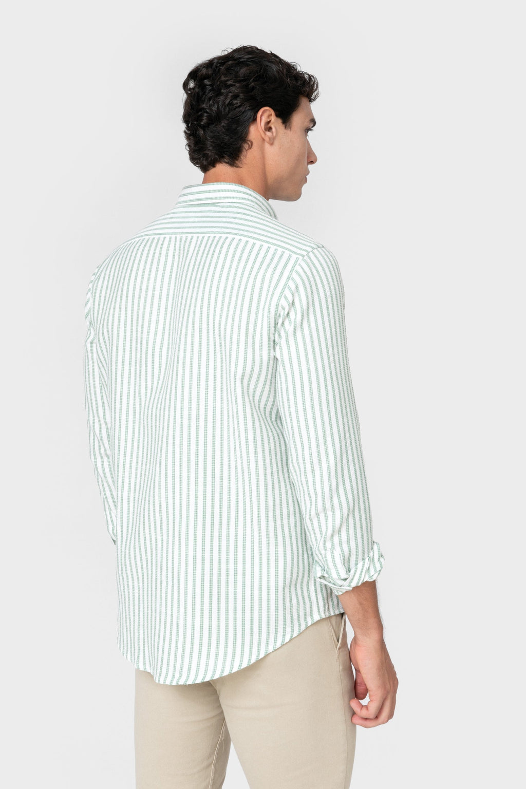 CAMISA ESTRUCTURA RAYA VERDE