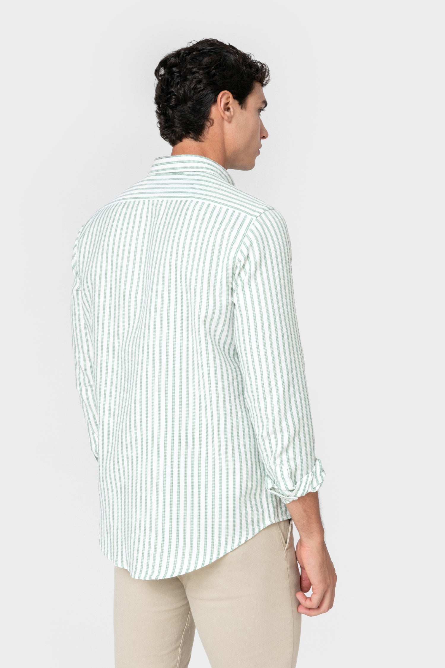 CAMISA ESTRUCTURA RAYA VERDE