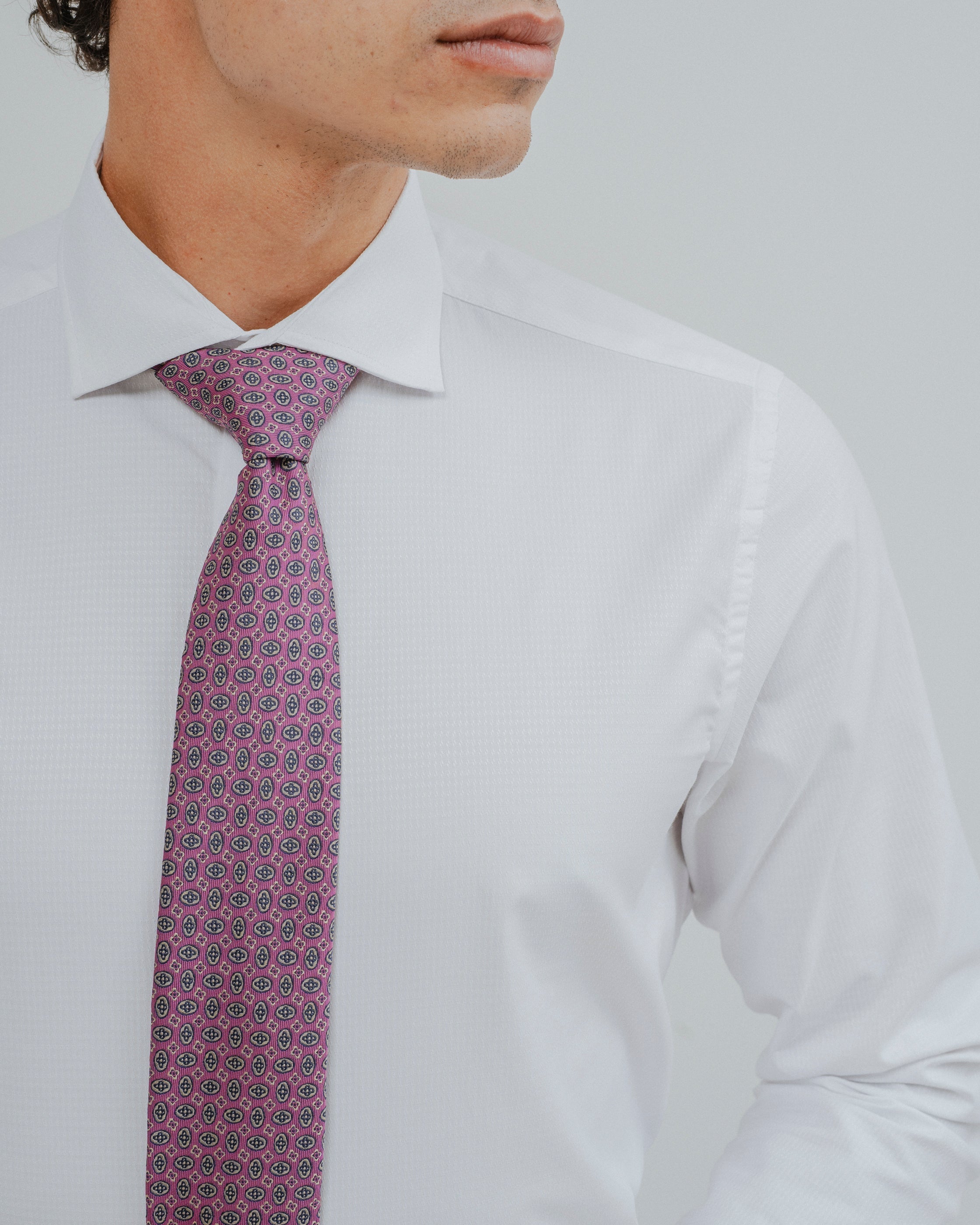 CAMISA VESTIR BLANCA BROCADO
