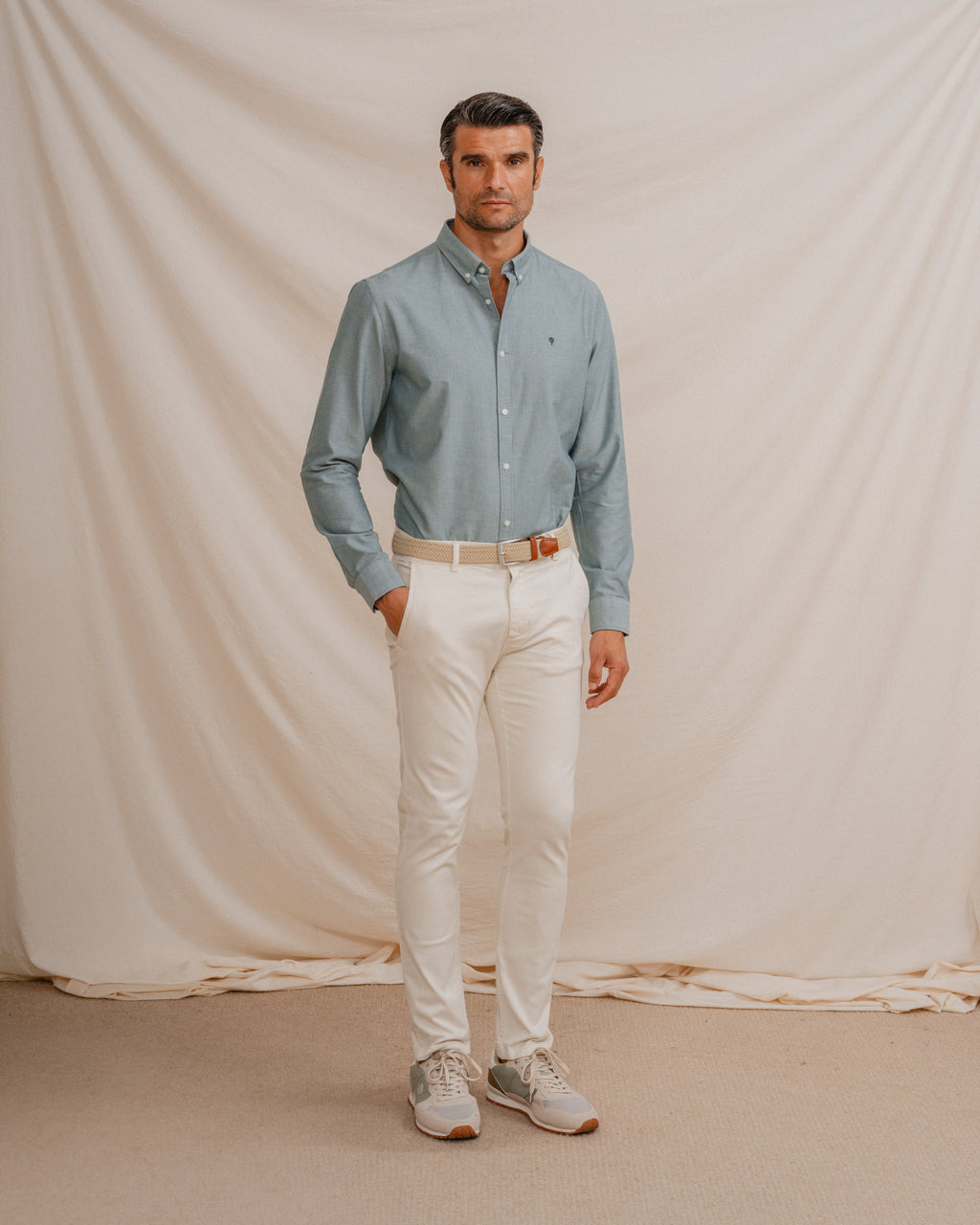 CAMISA OXFORD VERDE