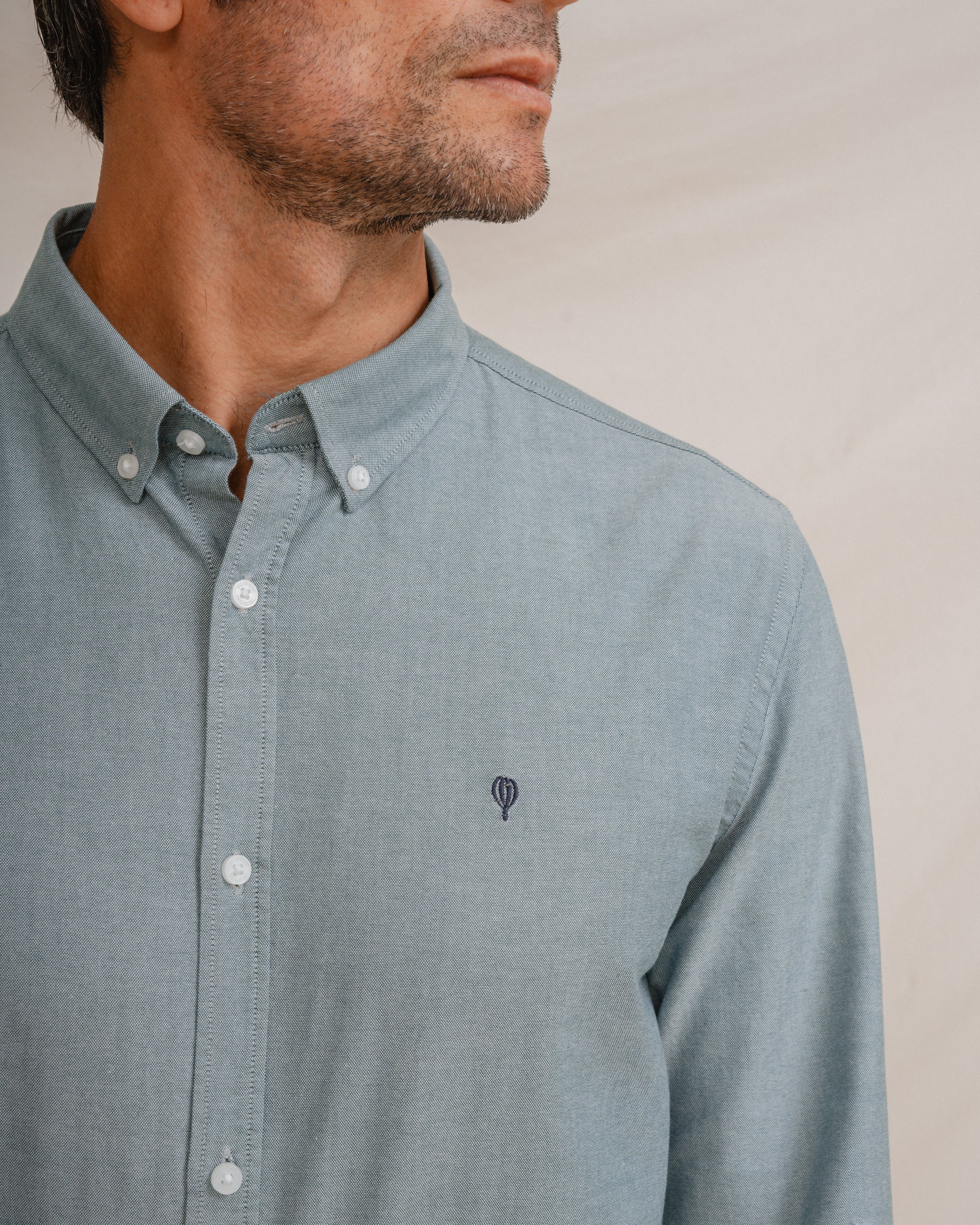 CAMISA OXFORD VERDE