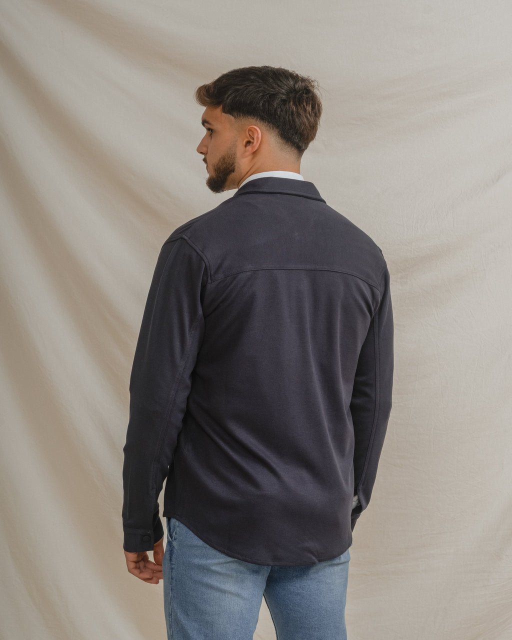 SOBRECAMISA PUNTO AZUL