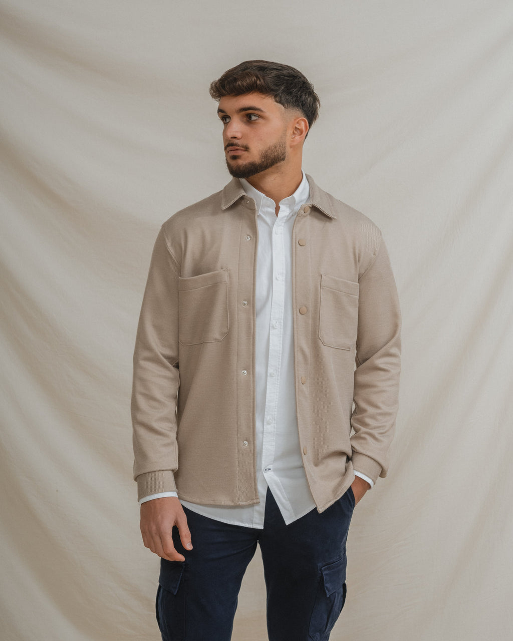 SOBRECAMISA PUNTO BEIGE