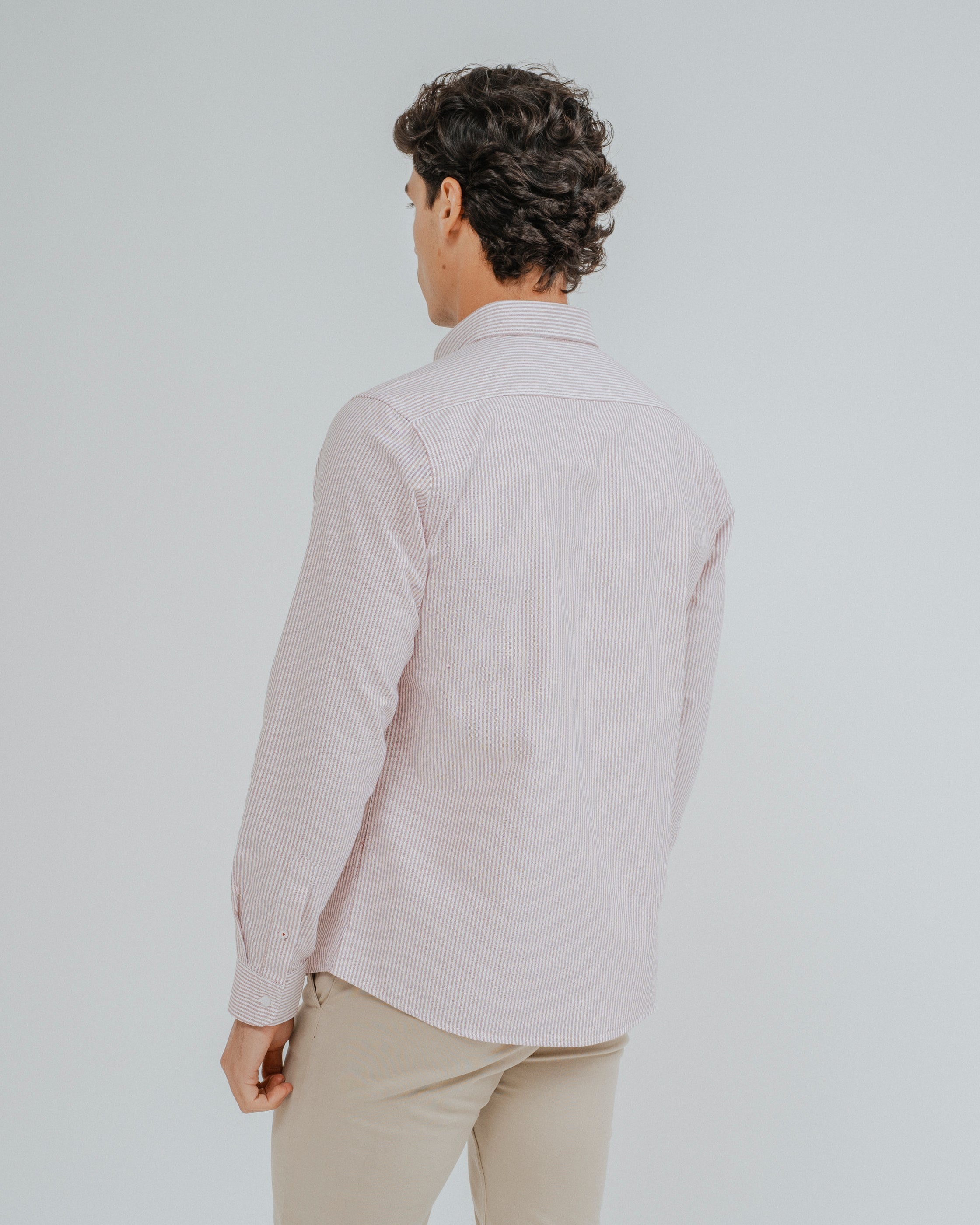 CAMISA OXFORD RAYA ROJA