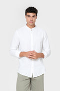 CAMISA LINO BLANCA CUELLO MAO
