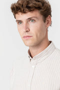 CAMISAS OXFORD RAYAS BEIGE