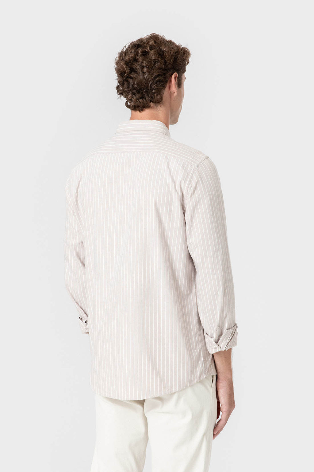 CAMISAS OXFORD RAYAS BEIGE