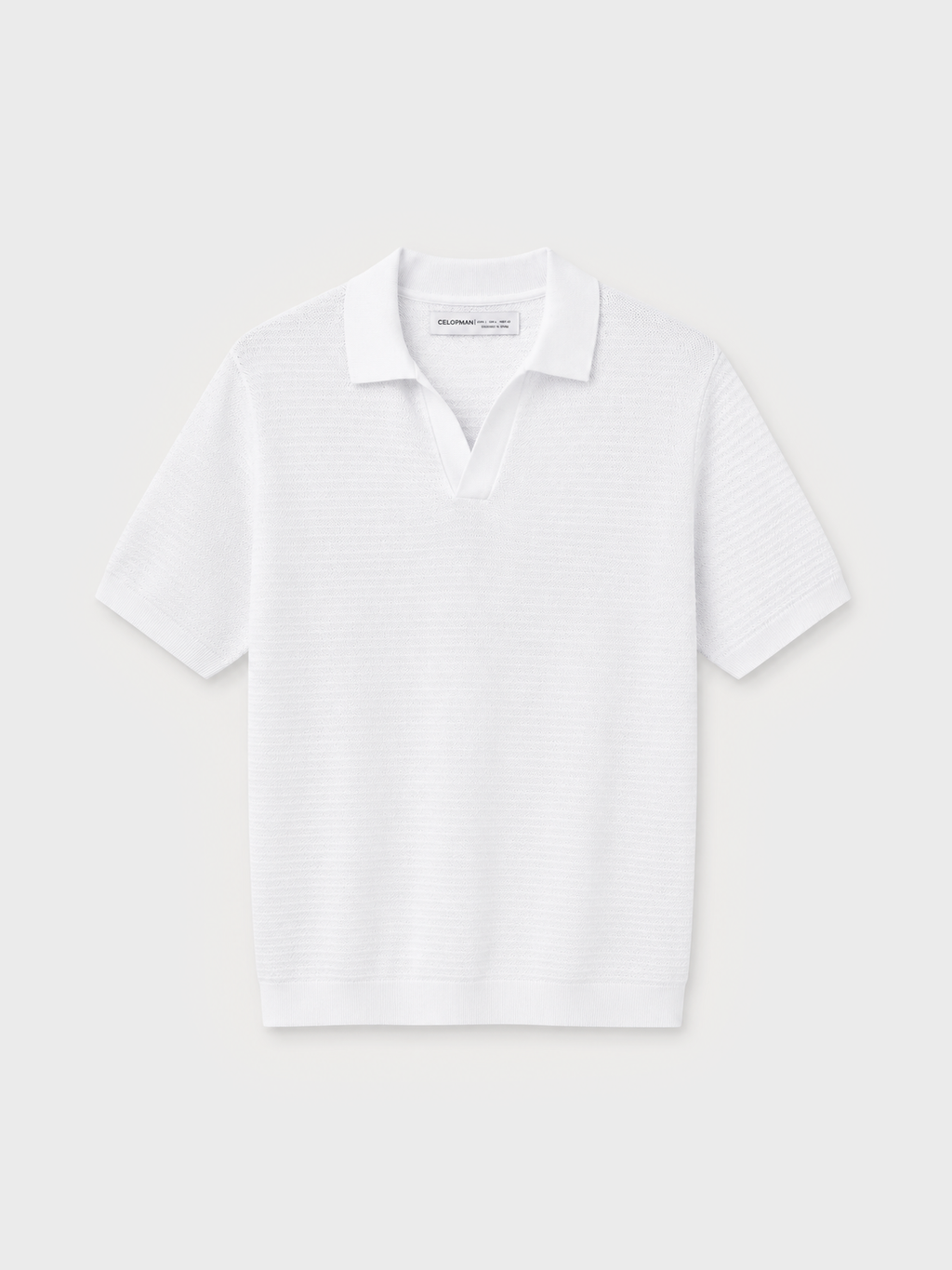 POLO TRICOT ESTRUCTURA BLANCO
