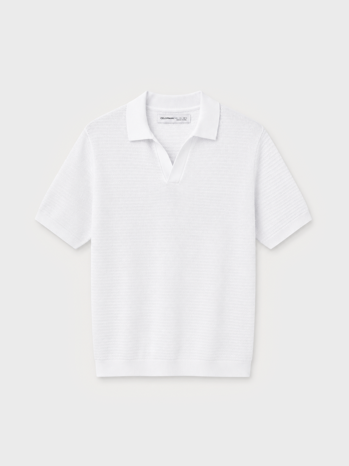 POLO TRICOT ESTRUCTURA BLANCO