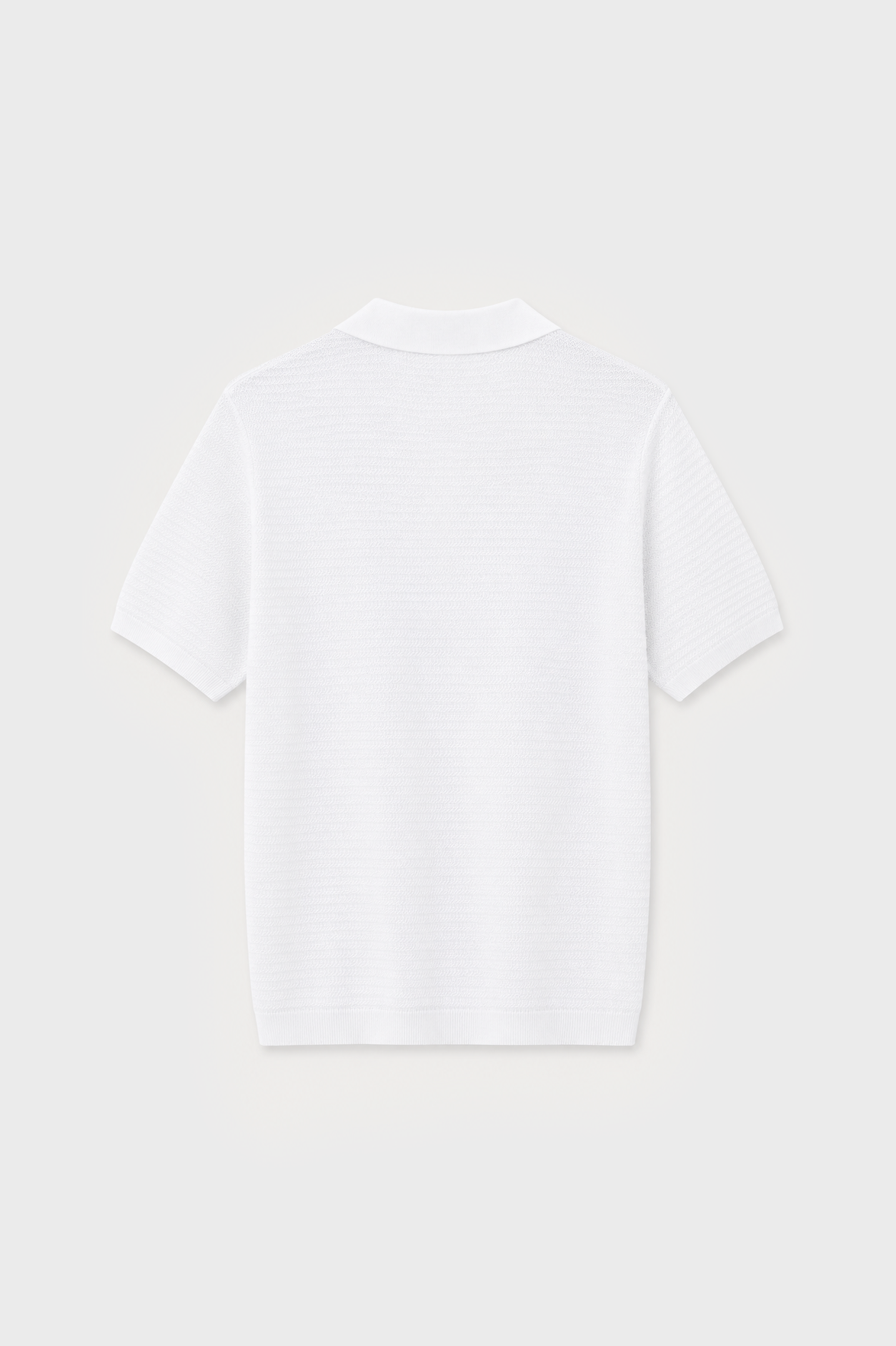 POLO TRICOT ESTRUCTURA BLANCO