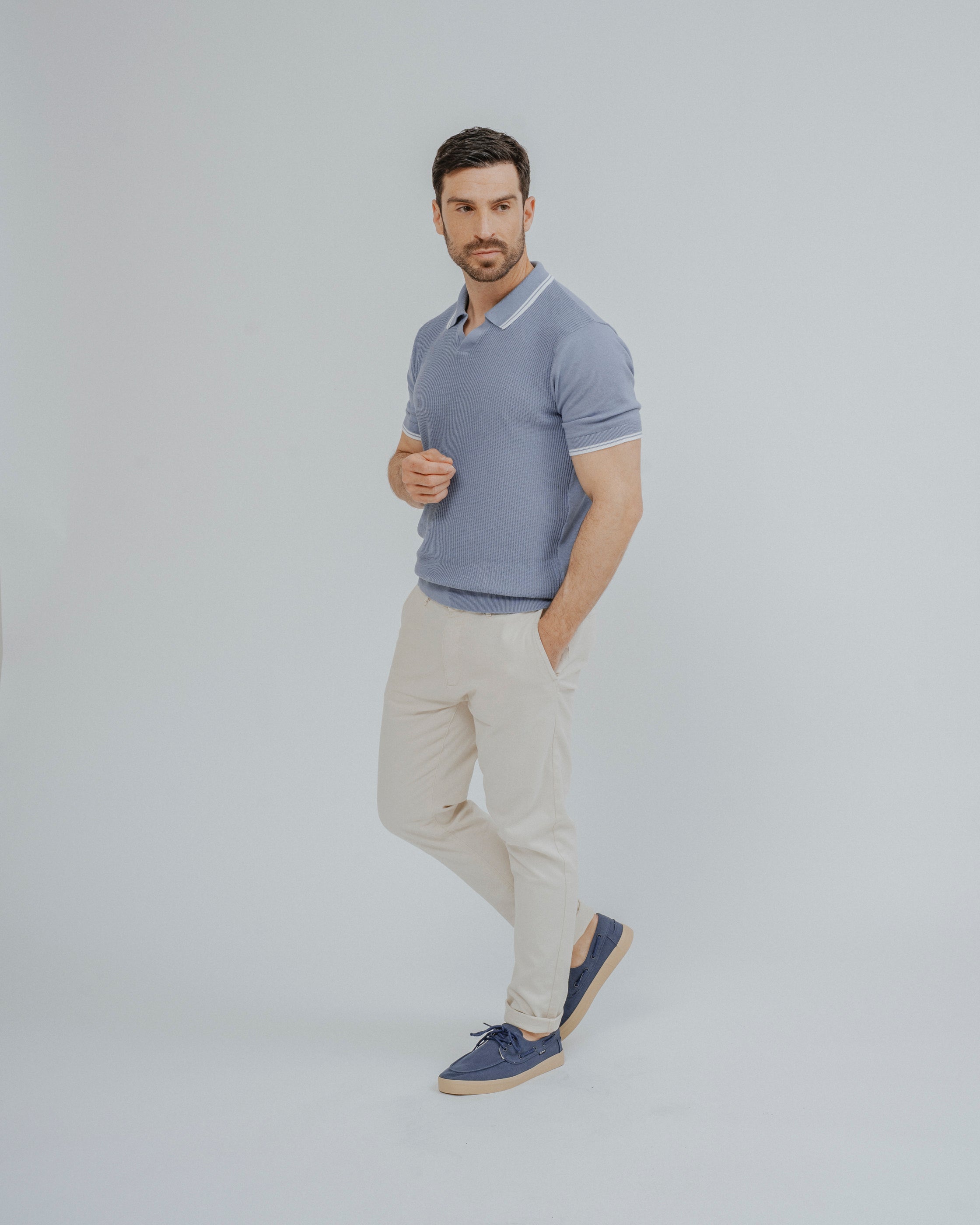 POLO TRICOT RAYA CUADRILLÉ