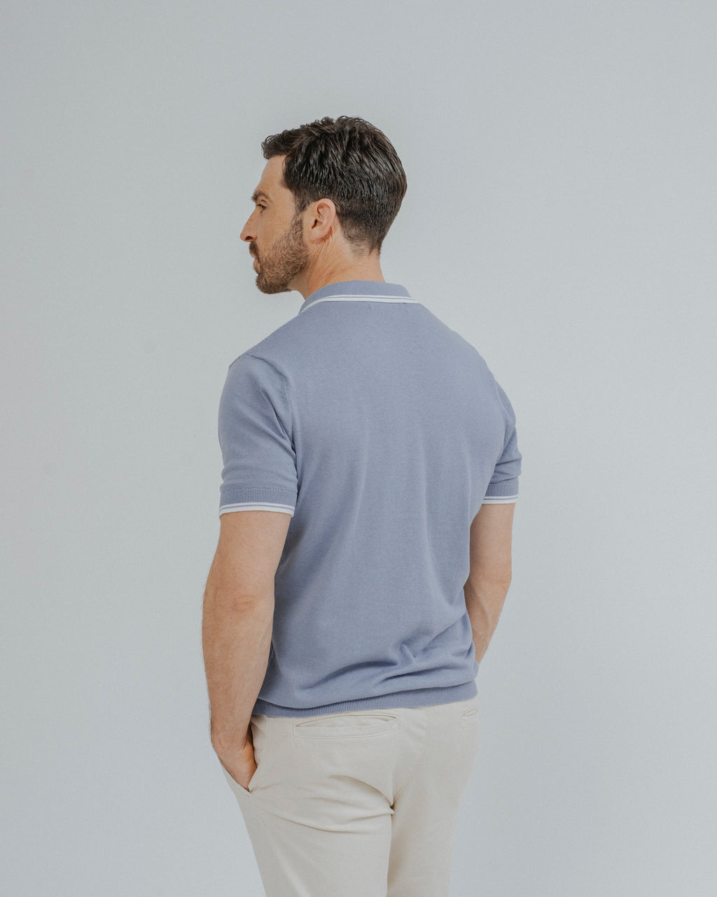 POLO TRICOT RAYA CUADRILLÉ