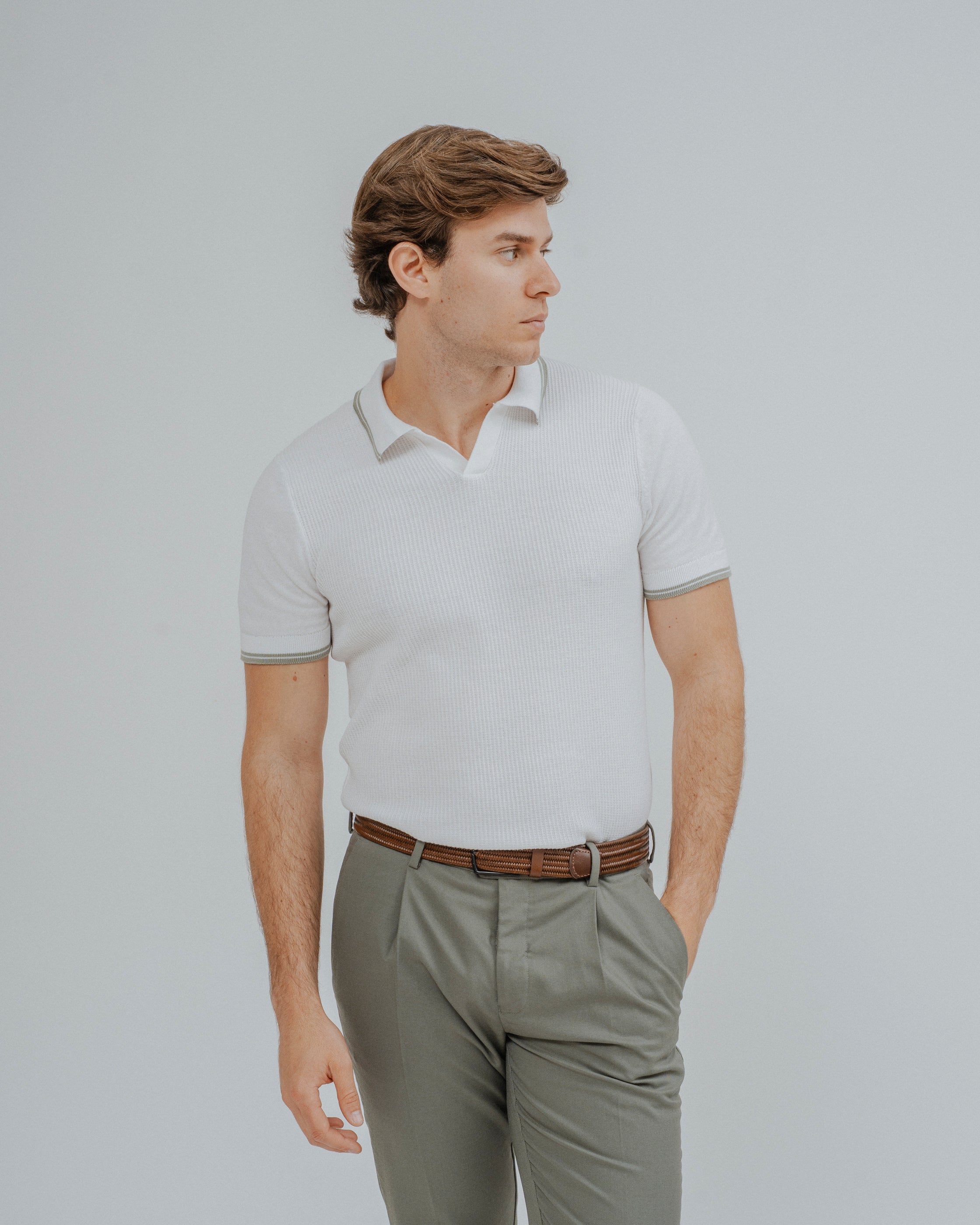 POLO TRICOT RAYA CUADRILLÉ