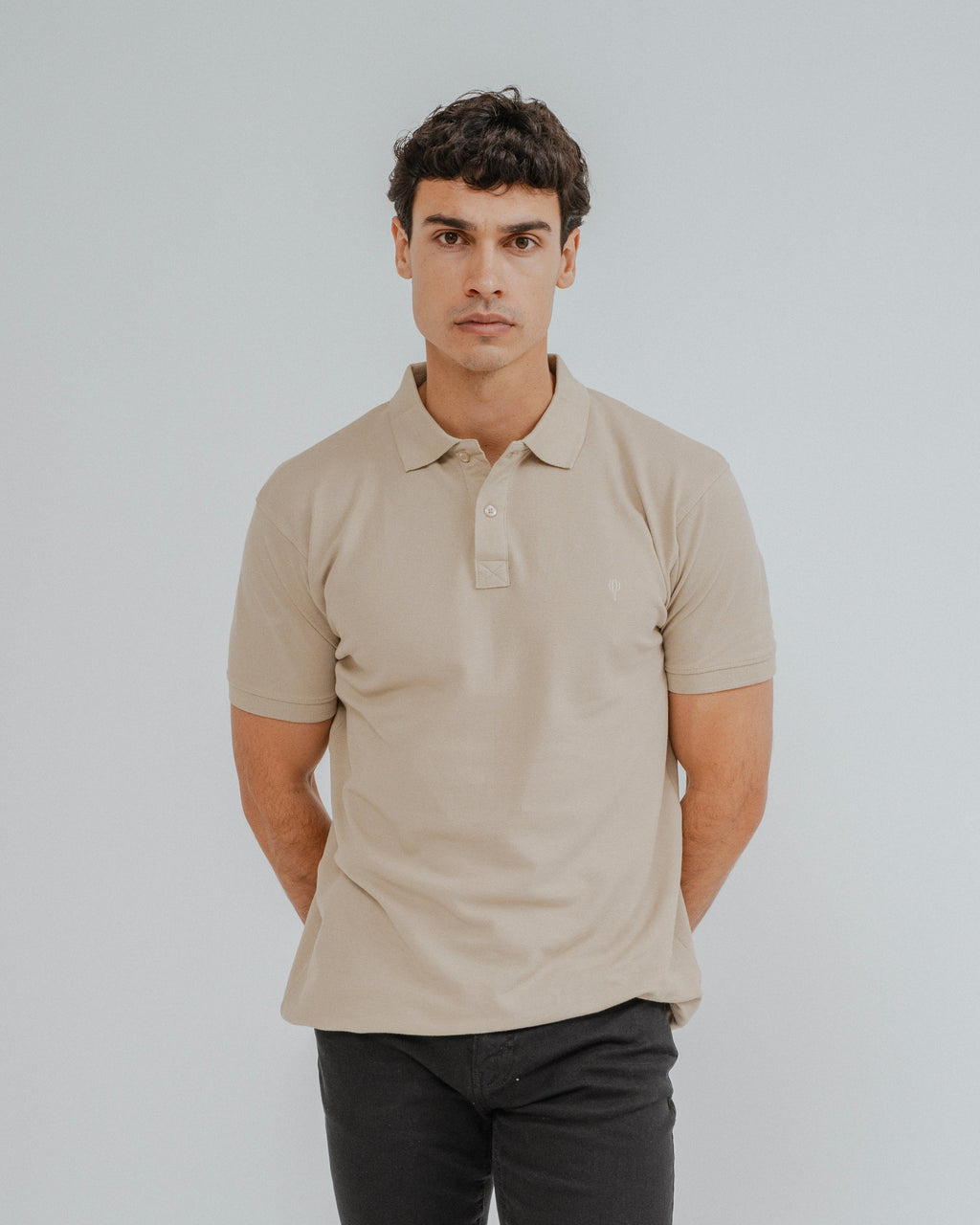 POLO BÁSICO REGULAR FIT BEIGE