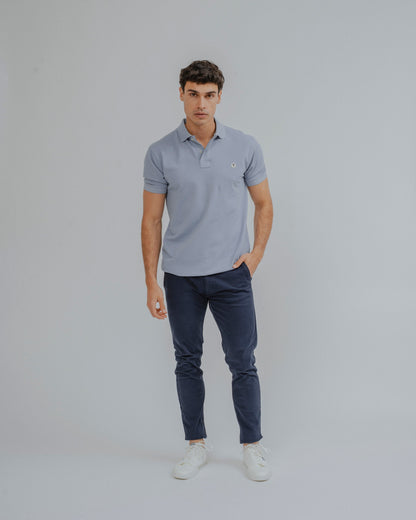 POLO BÁSICO COMFORT CELESTE