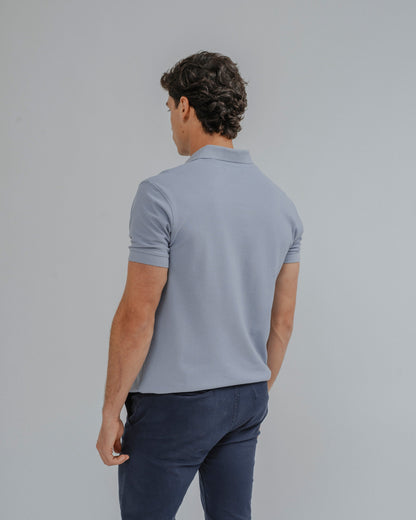 POLO BÁSICO COMFORT CELESTE