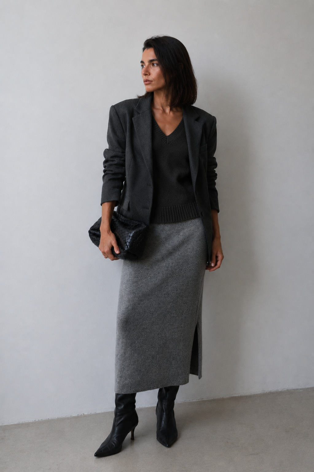 FALDA MIDI PUNTO