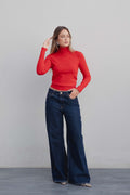 BASIS-FEINSTRICKPULLOVER MIT STEHKRAGEN