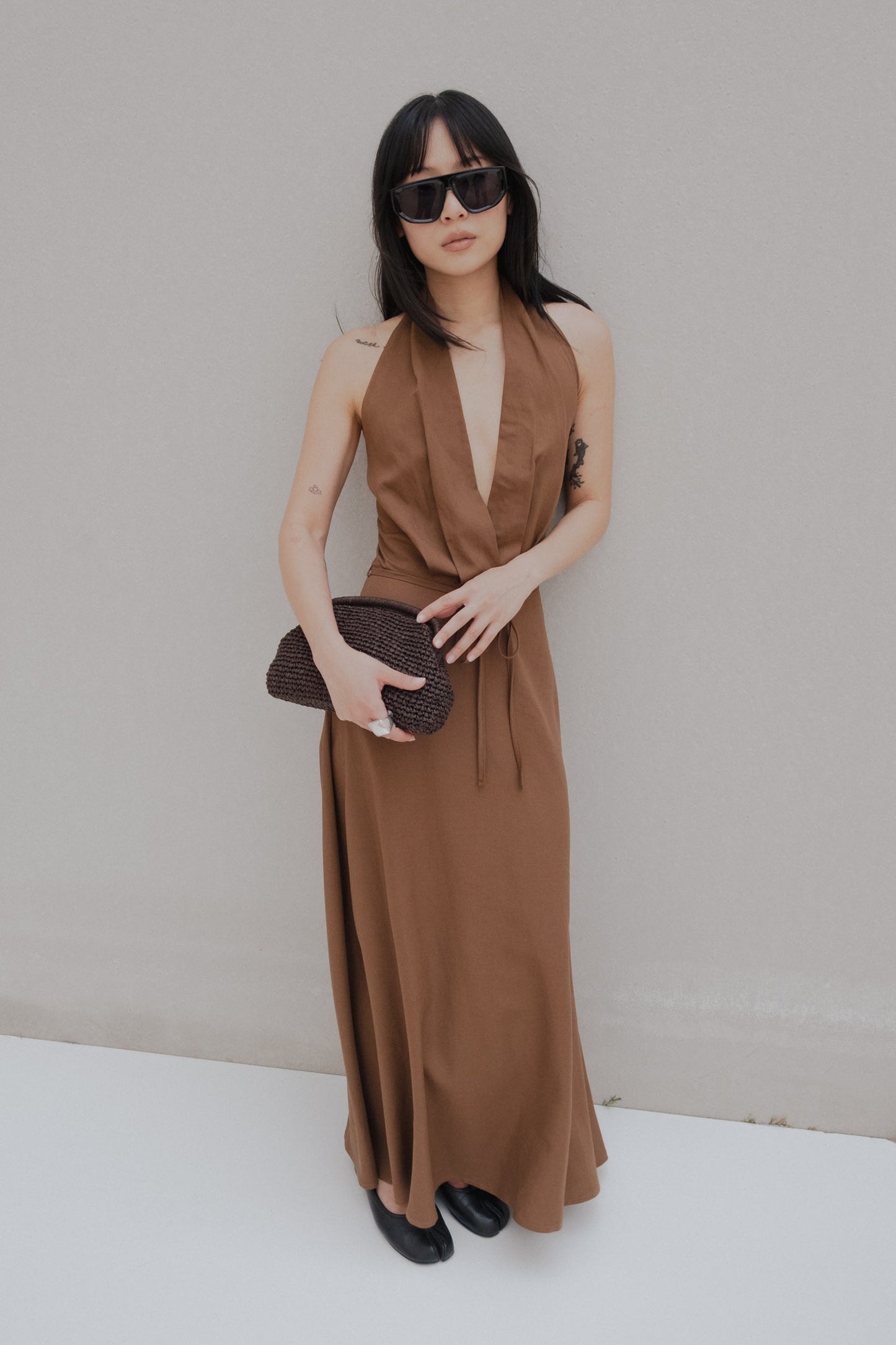 VESTIDO HALTER LINO