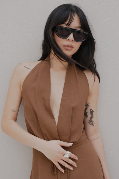 VESTIDO HALTER LINO