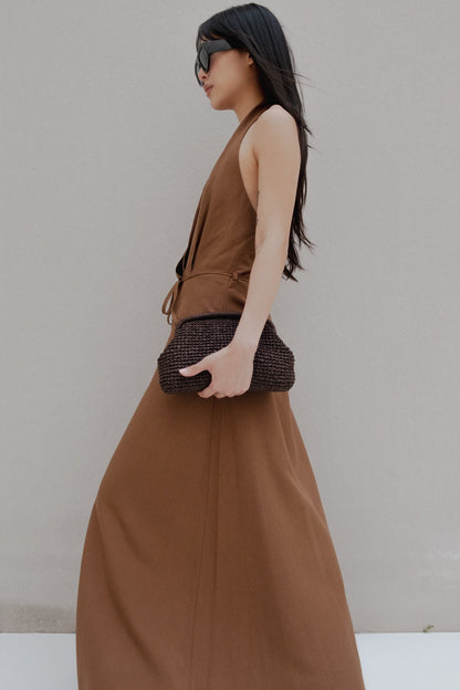 VESTIDO HALTER LINO