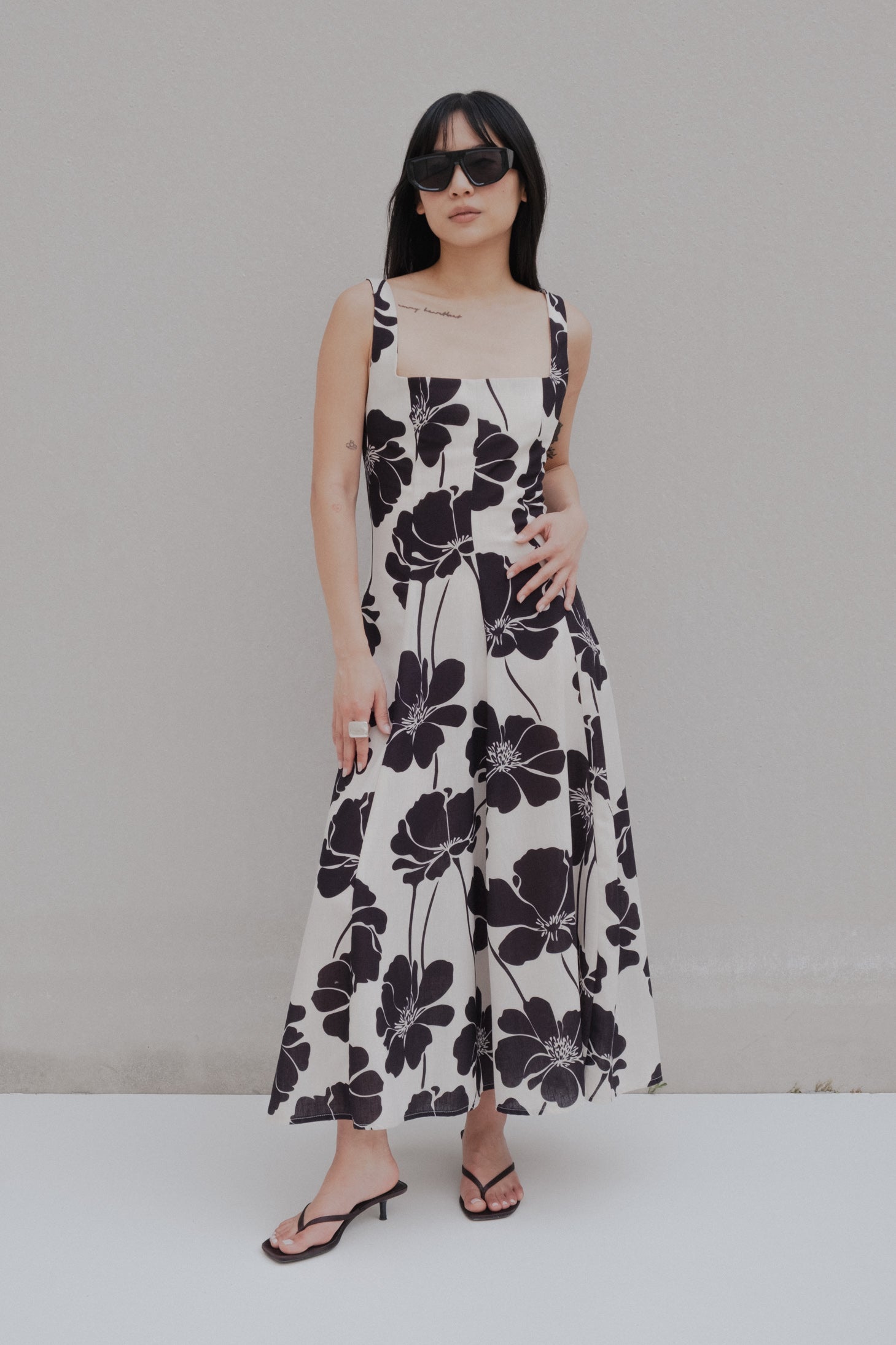 VESTIDO MIDI ESTAMPADO
