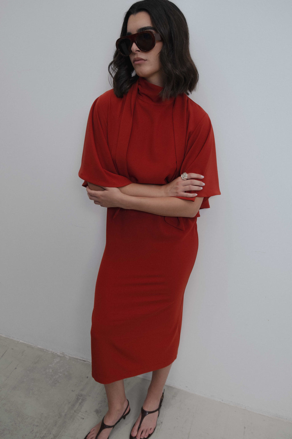 VESTIDO MIDI LAZADA