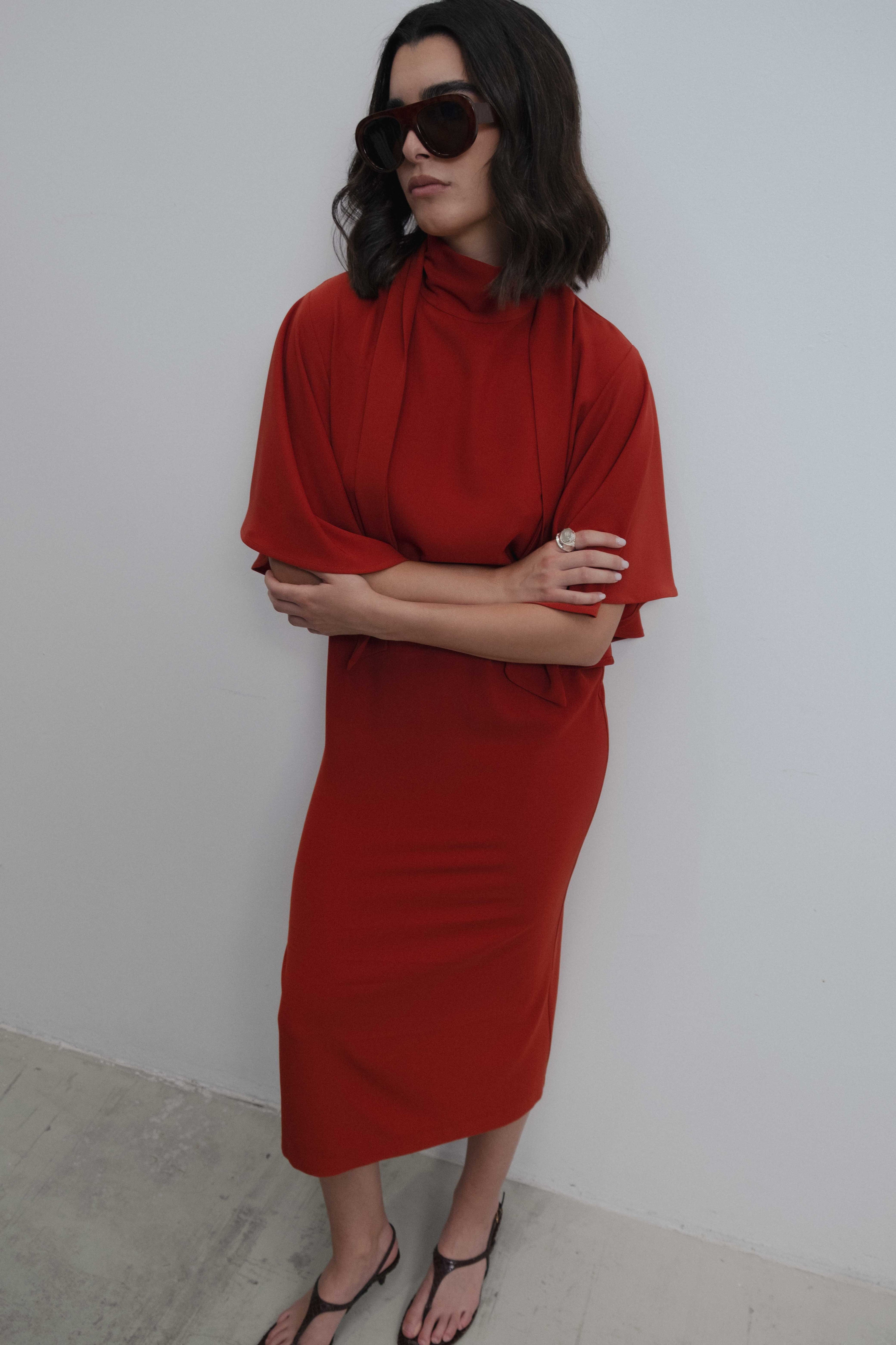 VESTIDO MIDI LAZADA