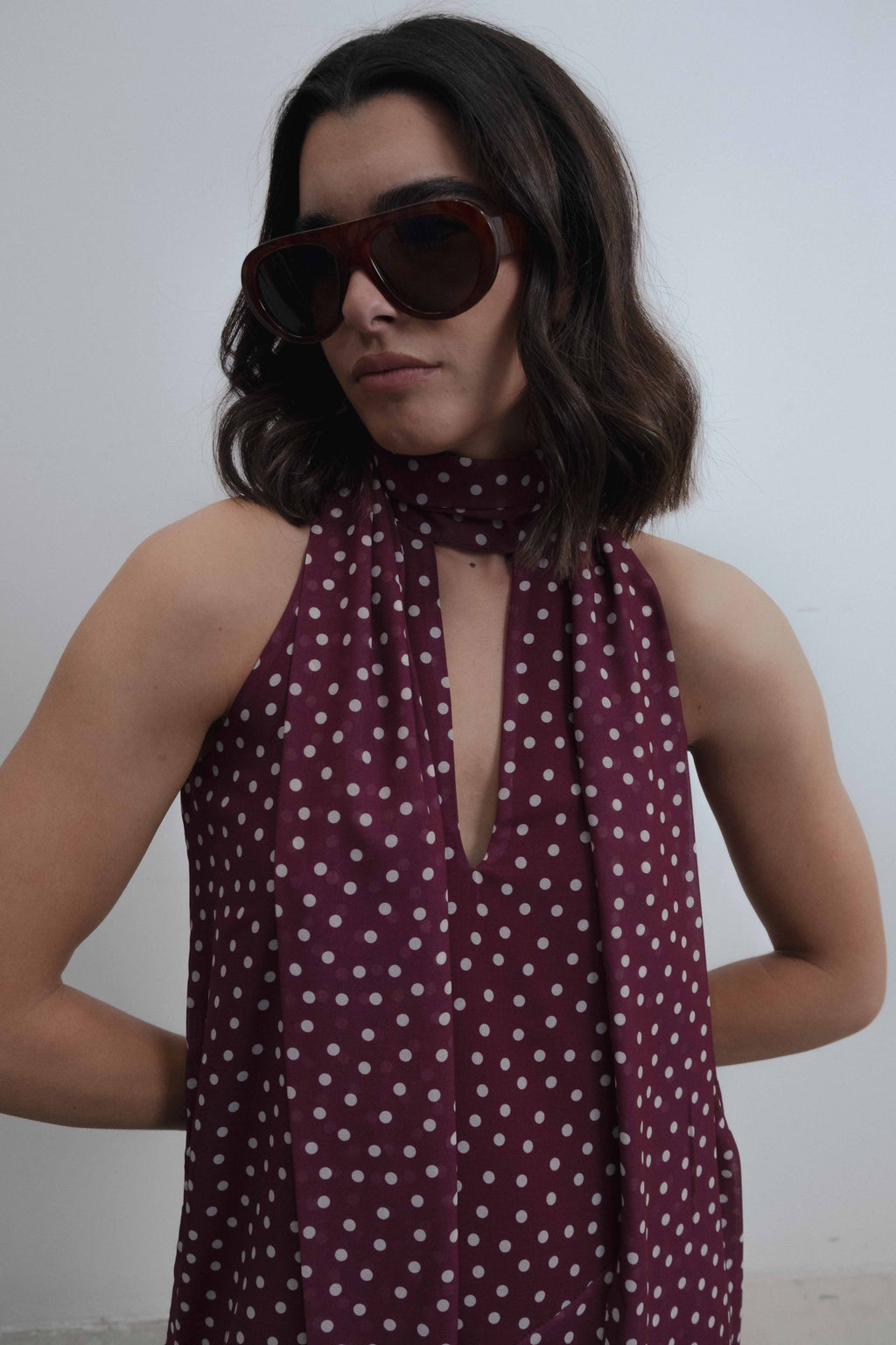 VESTIDO HALTER LUNARES LAZADA