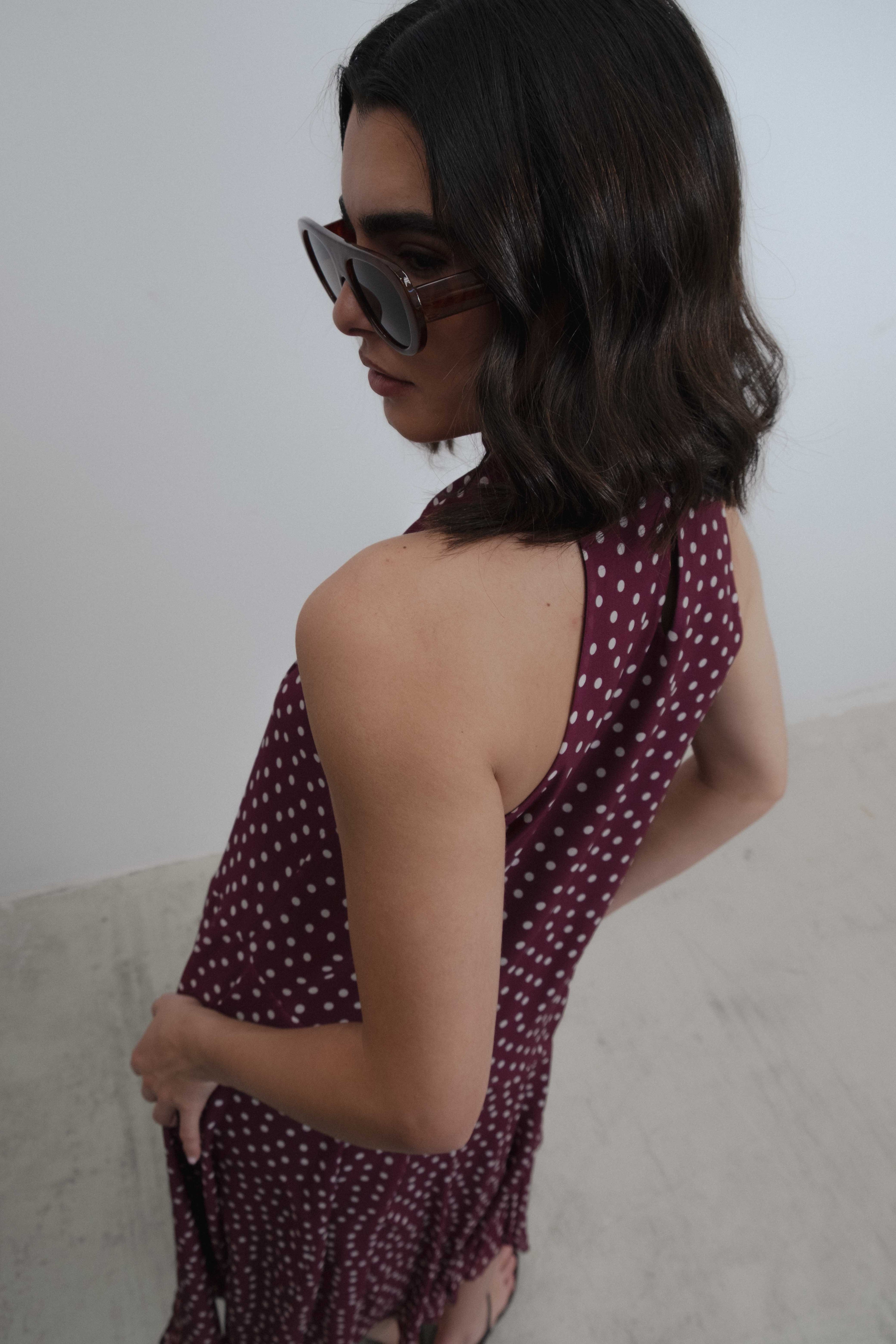VESTIDO HALTER LUNARES LAZADA