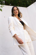 BLAZER LEINEN ECKRU