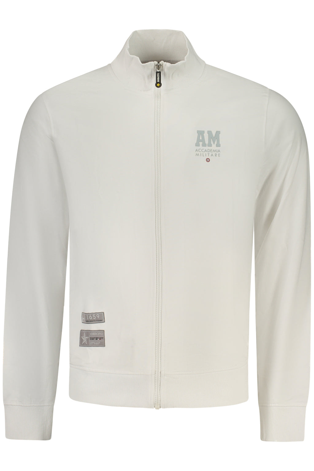 Sudadera blanca con cremallera para hombre de la Academia Militar