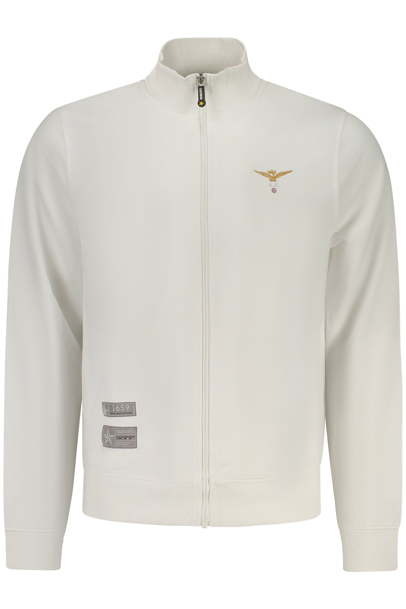 Sudadera blanca con cremallera para hombre de la Academia Militar