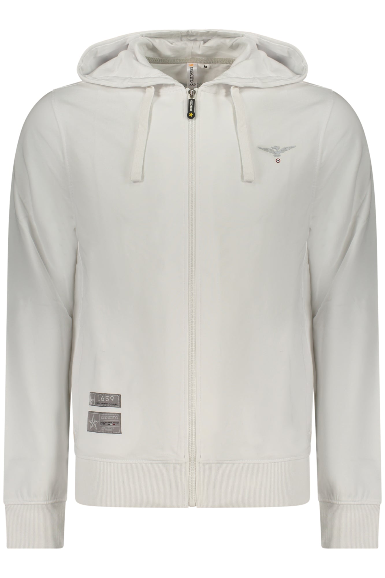 Sudadera blanca con cremallera para hombre de la Academia Militar