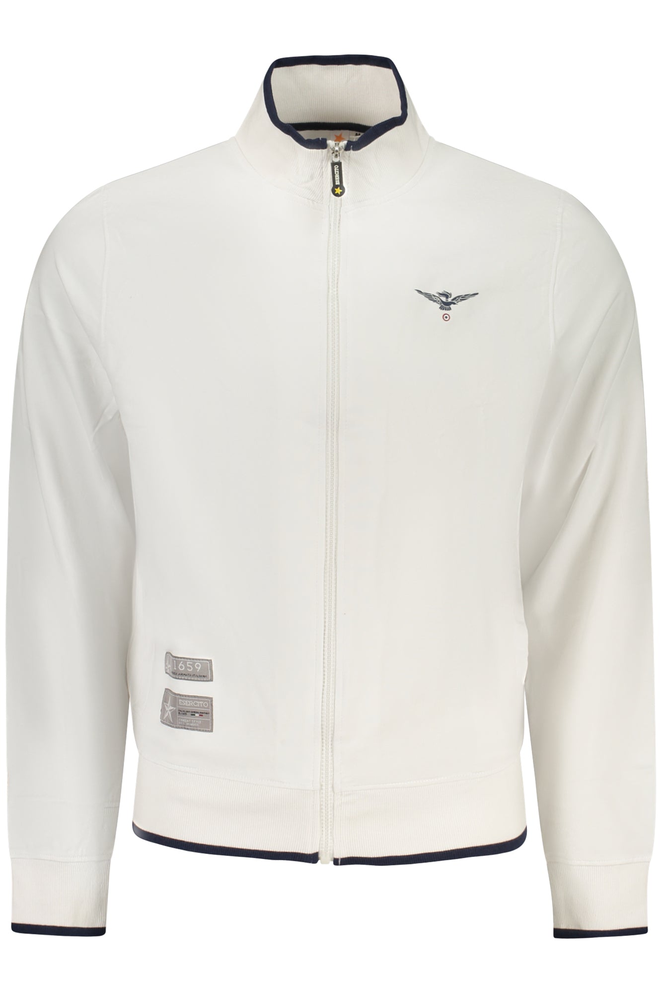 Sudadera blanca con cremallera para hombre de la Academia Militar