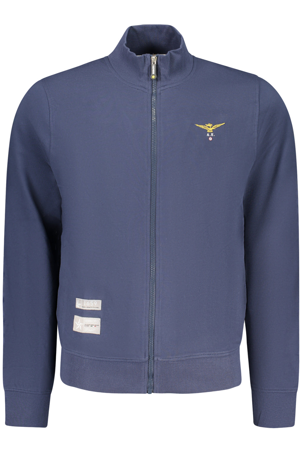 Sudadera azul con cremallera para hombre de la Academia Militar